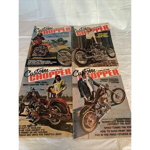 Set If 4 1975 Custom Chopper Motorcycle Magazines by Quinn Publications Rare